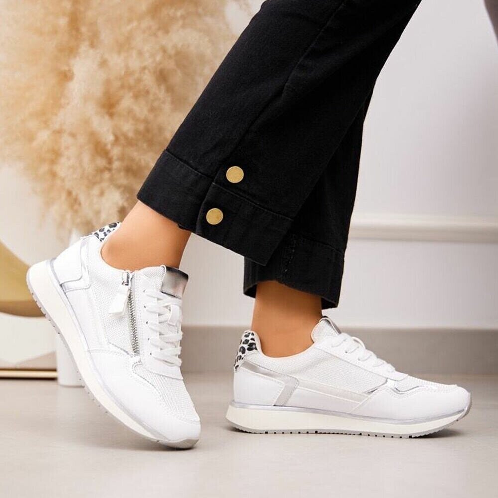 Retro sneaker met rits
