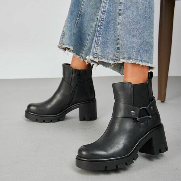 Edgy Zwarte Chelsea Boots
