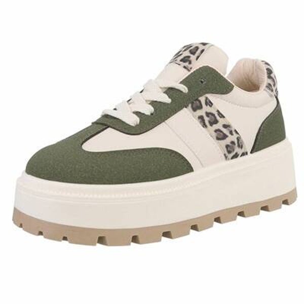 Platform Sneaker met Panterdetail