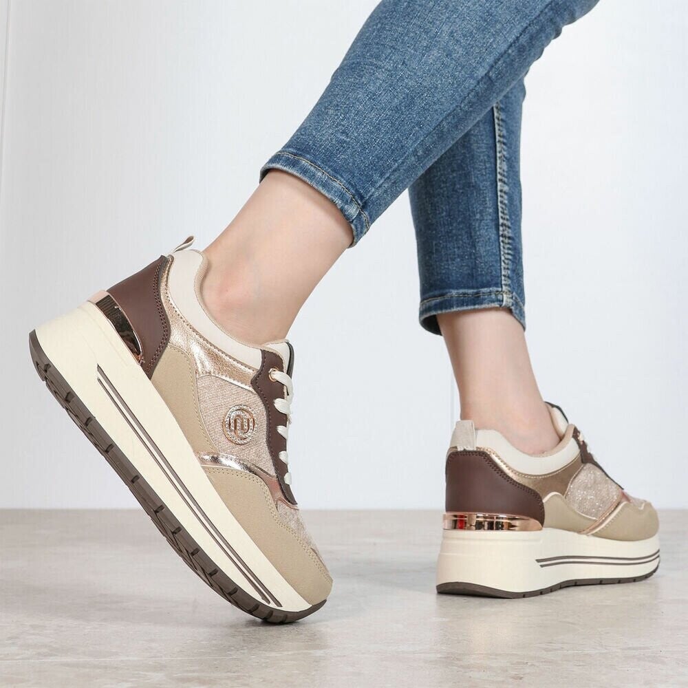Glitter platform sneaker