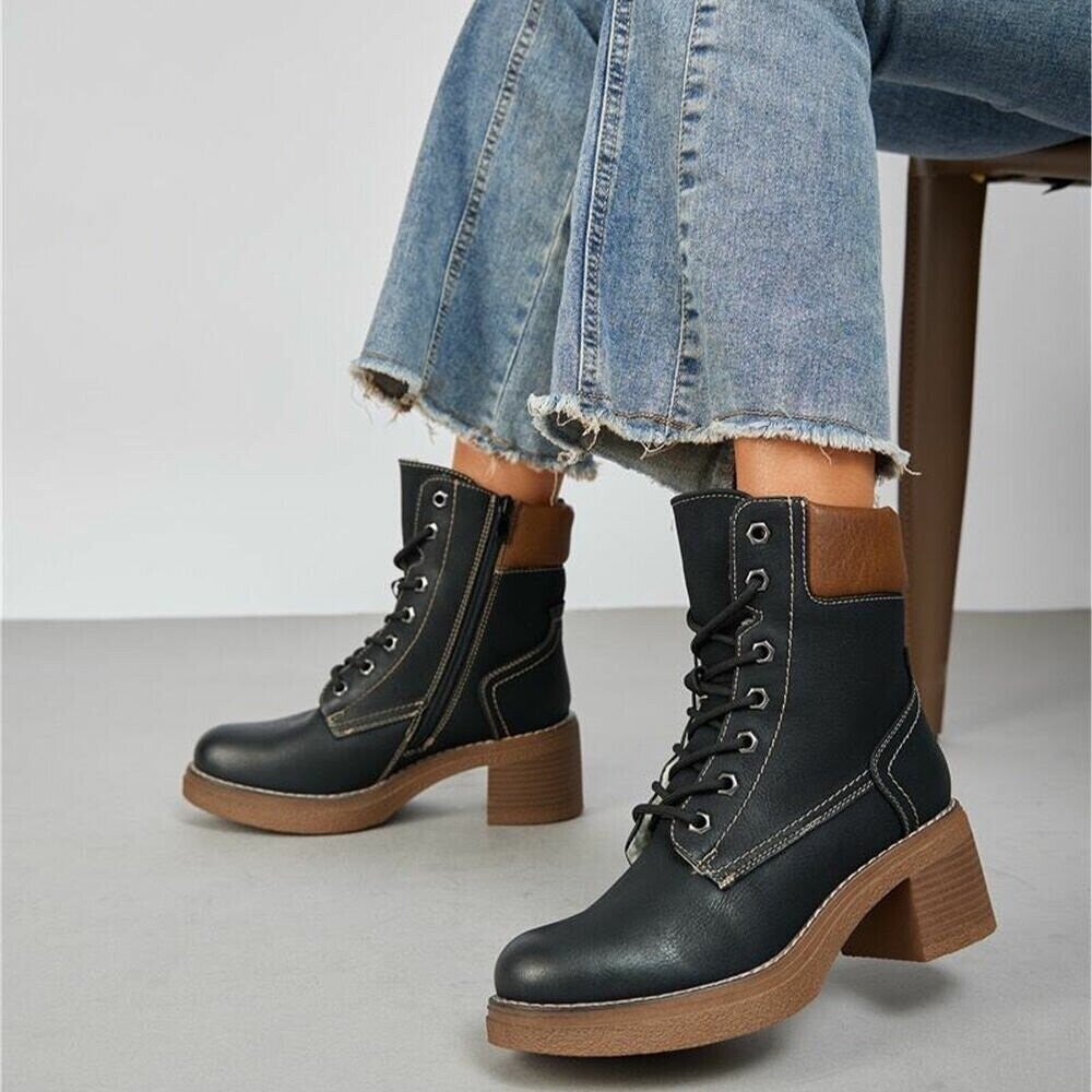 Veterboots met hak