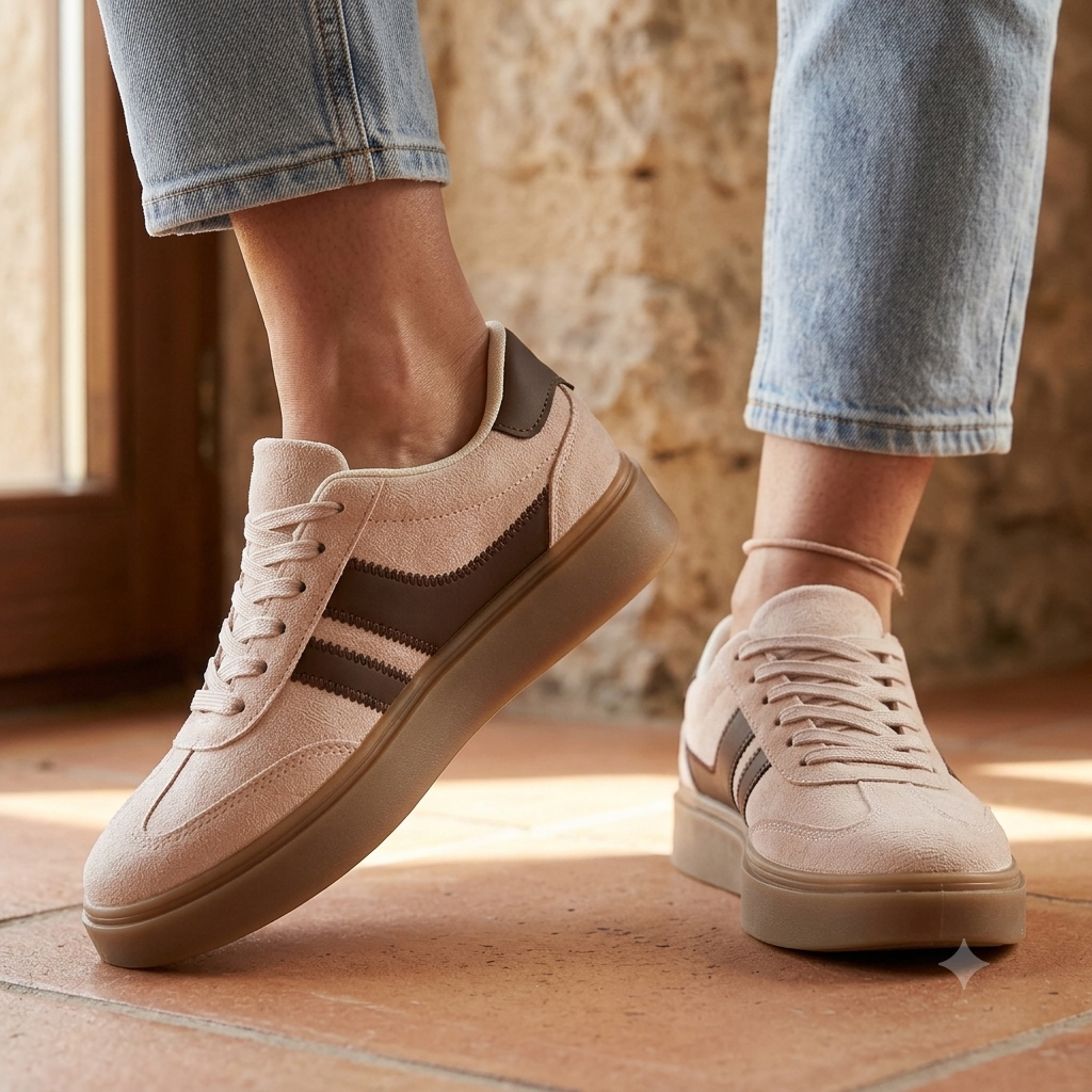 Suède-look sneaker