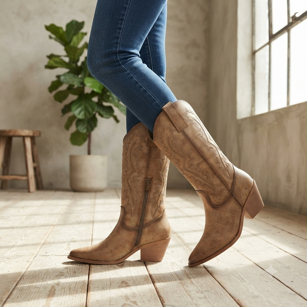 Westernboots in leder-look