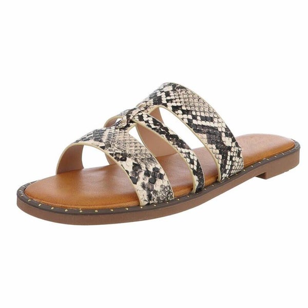 Multi-Strap Studded Slide