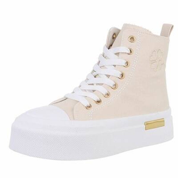 Hoge Platform Sneaker met Hartjes-Detail - PC2805