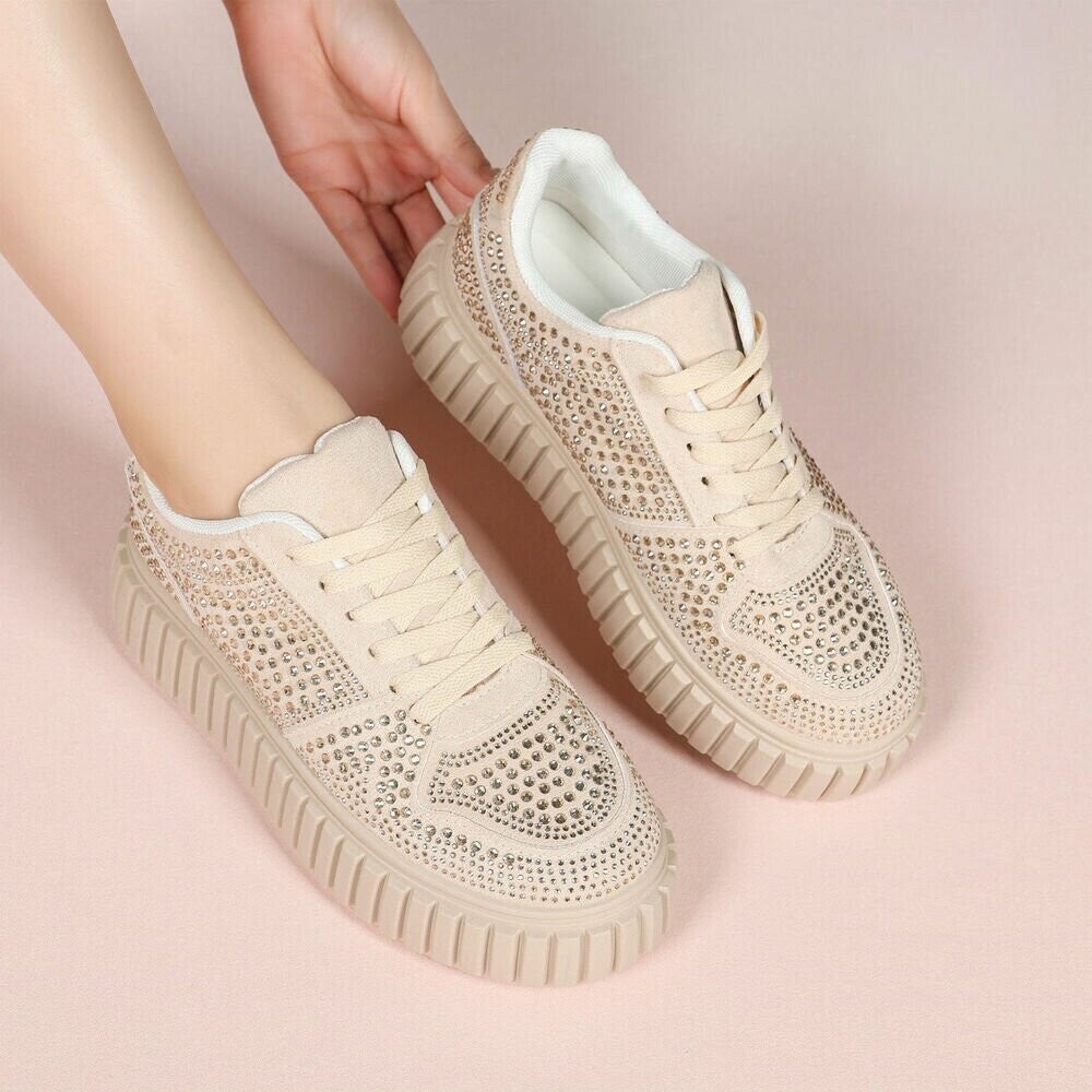 Strass platform sneaker