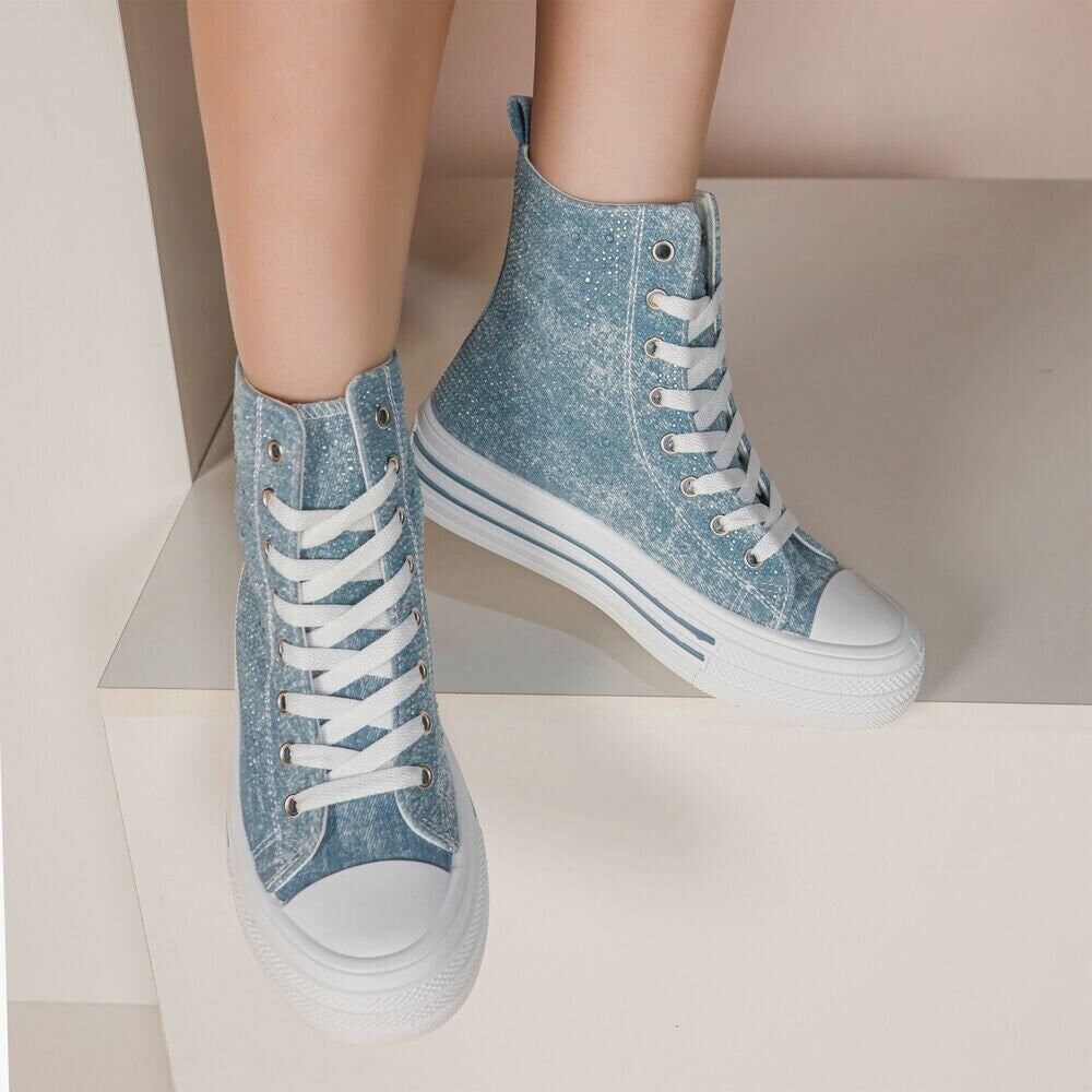 Denim Dreams Platform Sneakers