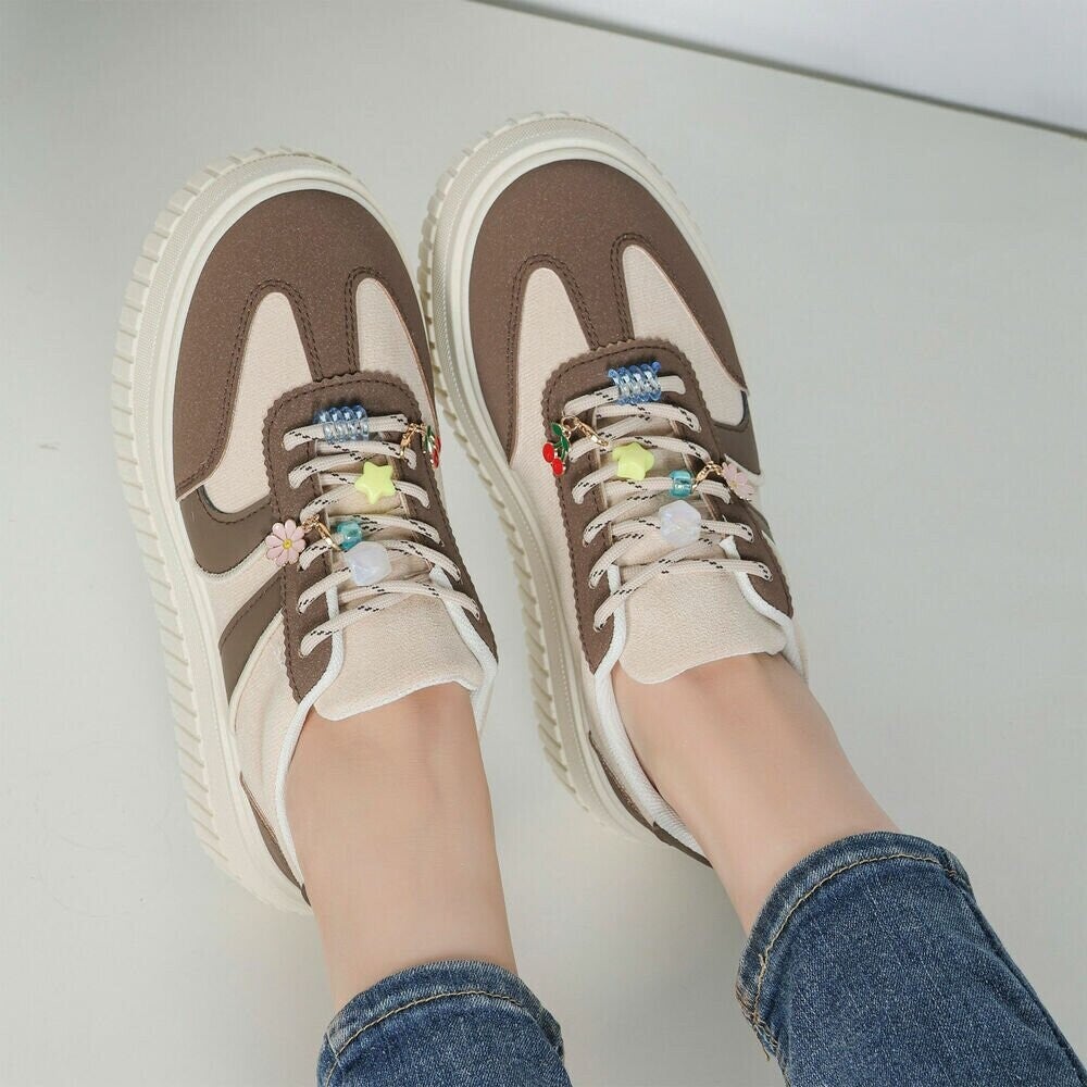 Charm platform sneaker