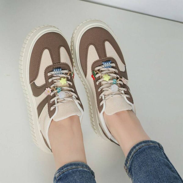 Charm platform sneaker
