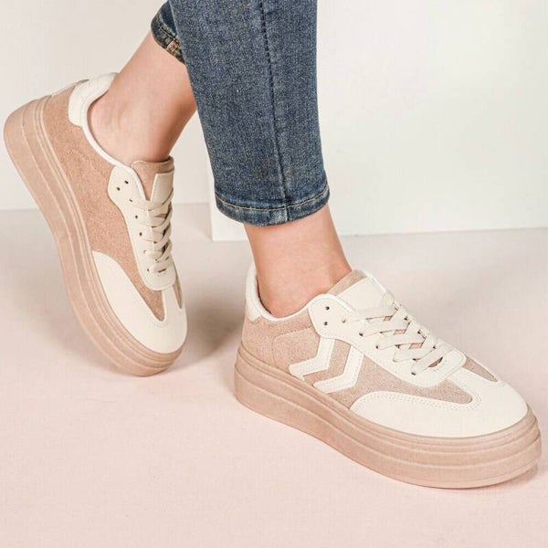 Chevron platform sneaker
