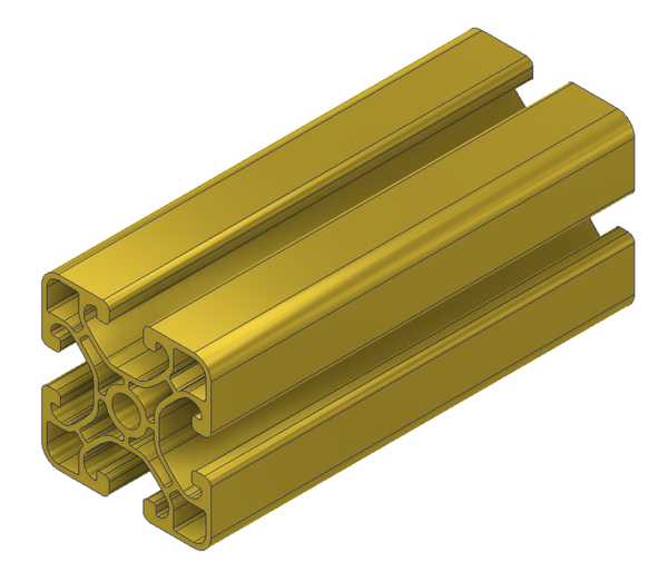 Aluminium constructieprofiel 40x40x6000mm - Goud