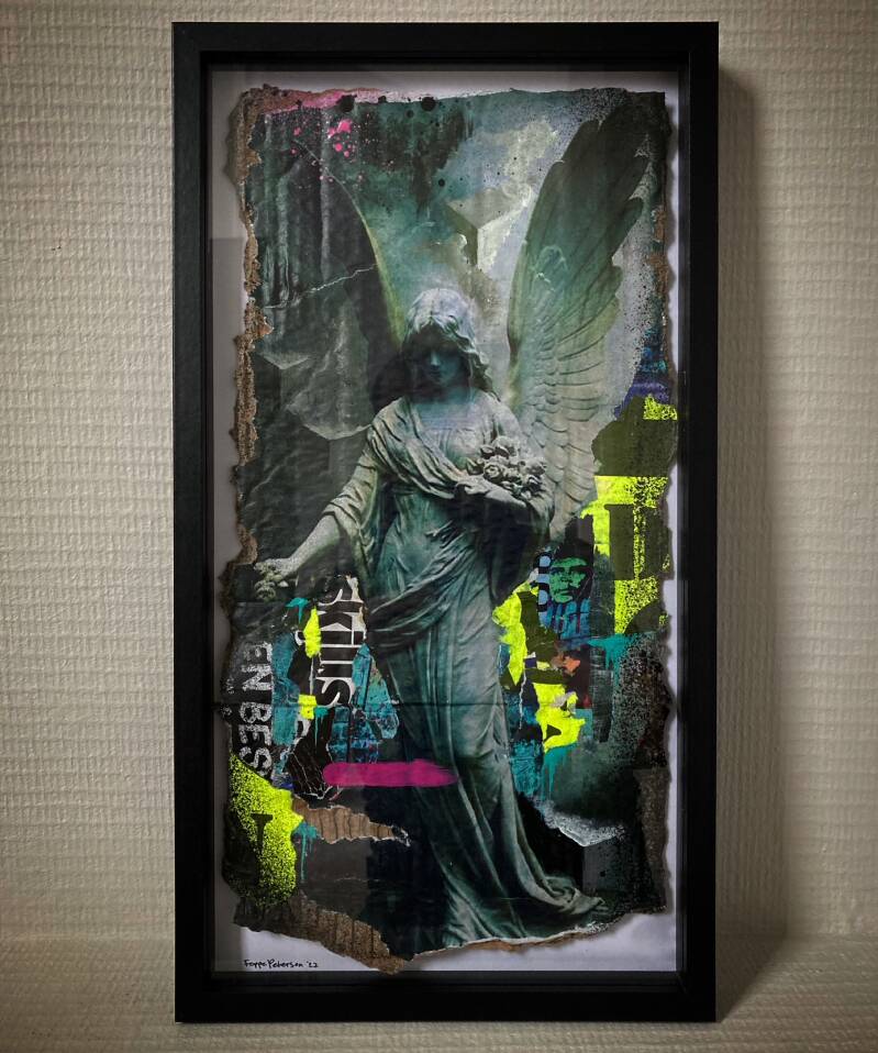 "Serendipity" 2022, Mixed Media op Cardboard Prive Collectie