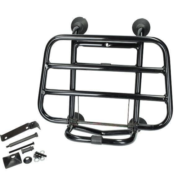Voordrager Regia Opklapbaar First Class (Made in EU) Zwart Hoogglans voor Vespa Primavera/Sprint