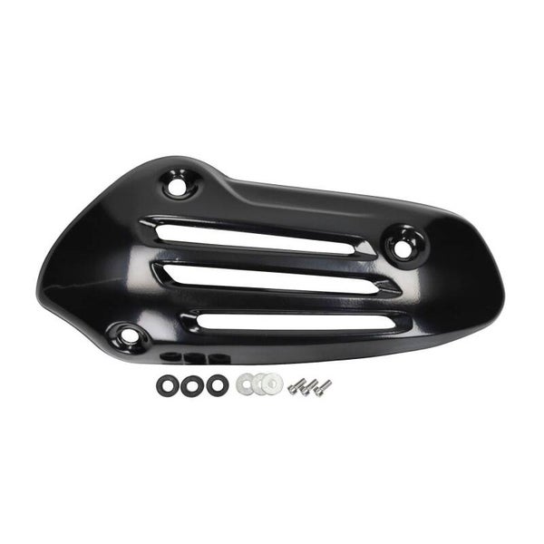 Hitteschild Uitlaat Euro-4/5 Zwart Glans / Mat / Chroom – Past op Vespa Sprint & Primavera 4T (Euro4/5)