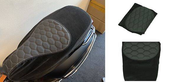 Buddydek/ zadelhoes Designo alcantara Vespa Primavera/ Sprint zwart made in EU
