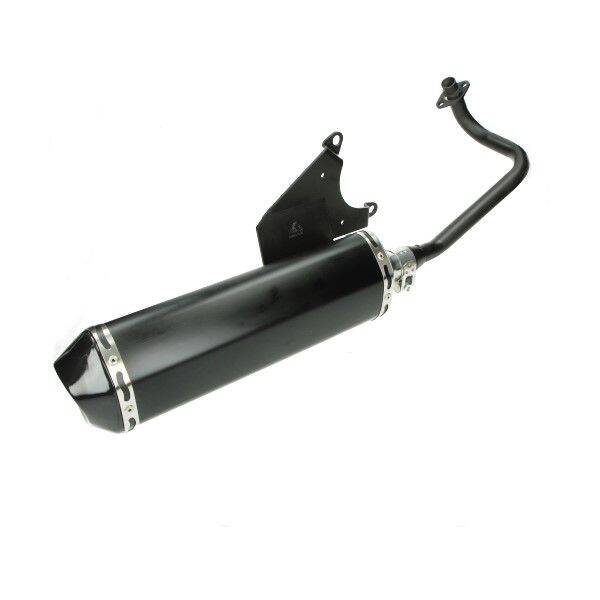 Uitlaat CPL Ovaal (Made in EU) Akrapovic Stijl – Zwart/Zwart