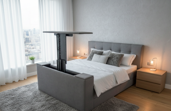 Voetbord met tv lift - Outlet - tot 32 inch