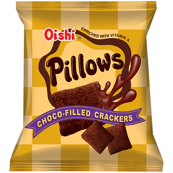 Oishi Pillows Choco Filled Crackers 38gr