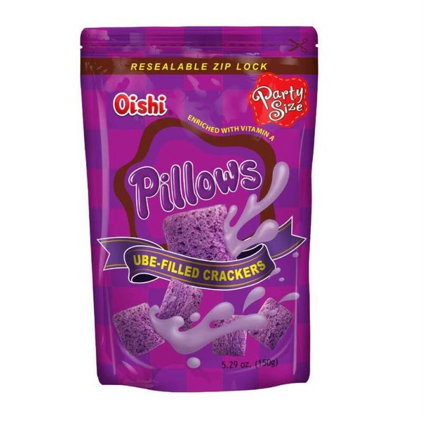 Oishi Pillows Ube Filled Crackers  150gr