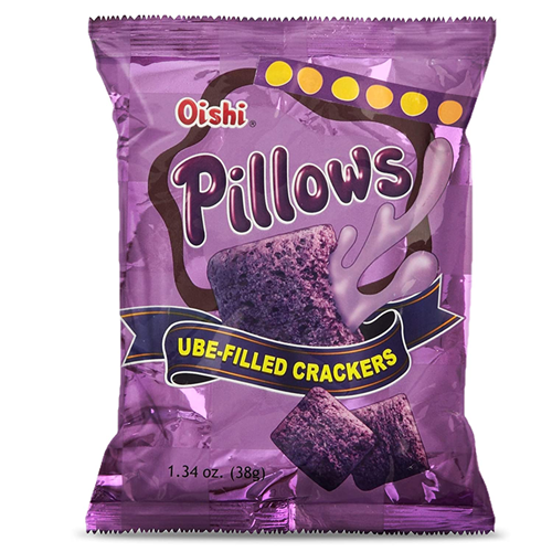 Oishi Pillows Ube Filled Crackers 38gr