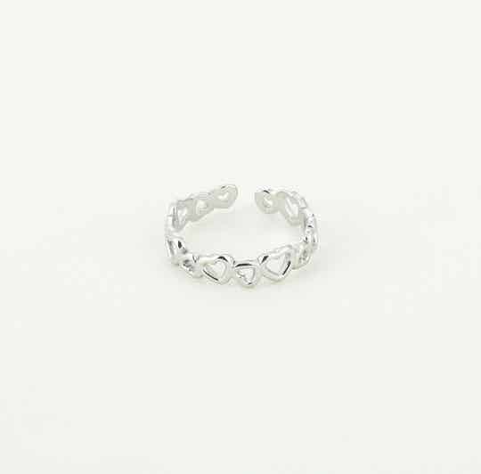 Hartjes ring - zilver