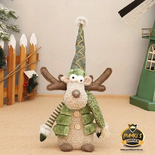 Stoff-Rentier-Sitzfigur 40 cm
