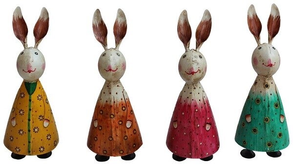 Hase Kanu, Metall, 10x9x25 cm