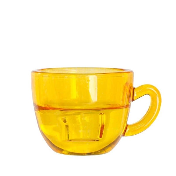 B2B Kerzenhalter Kaffee Glas amber 8 cm AK000033