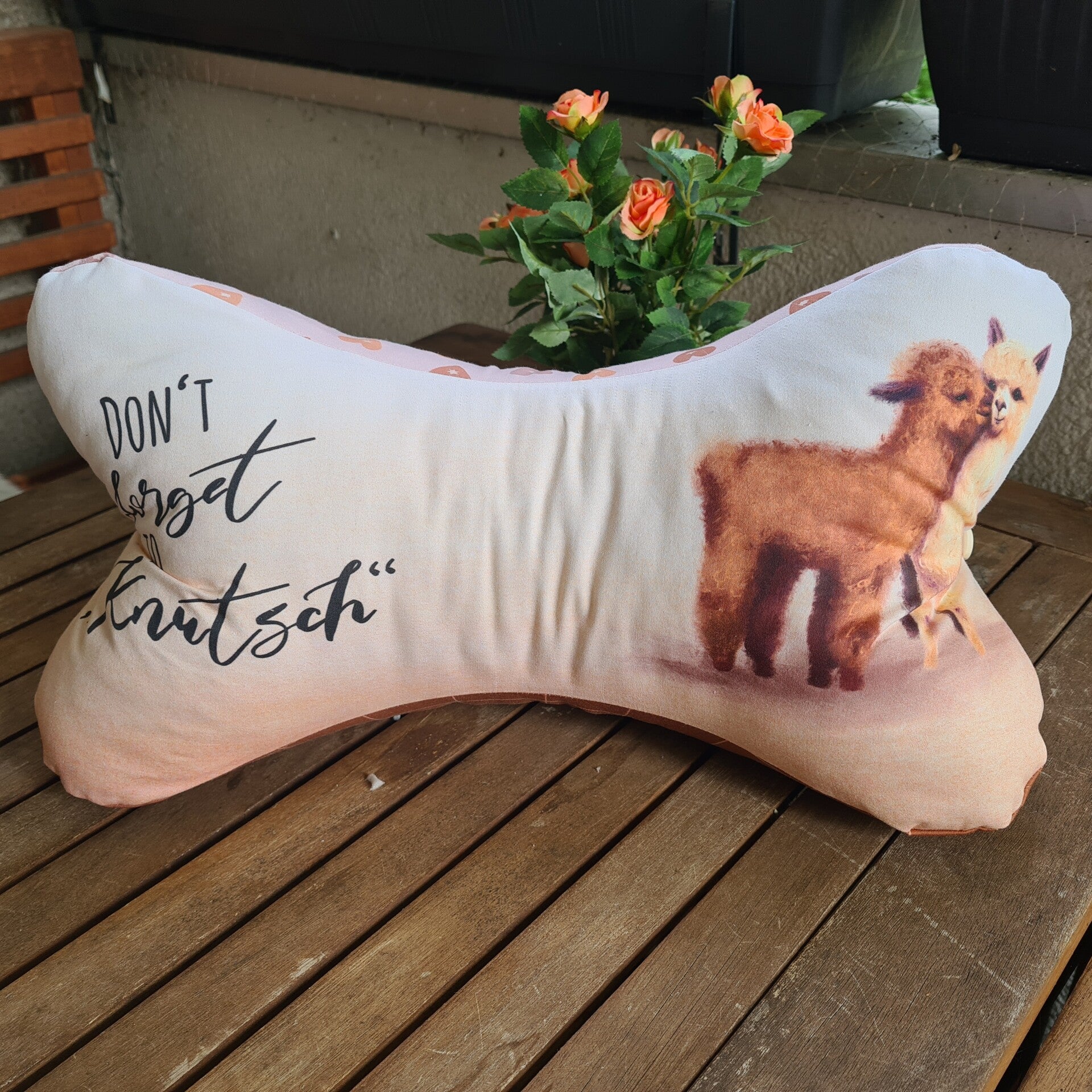 Leseknochen / Nackenkissen  Alpaka