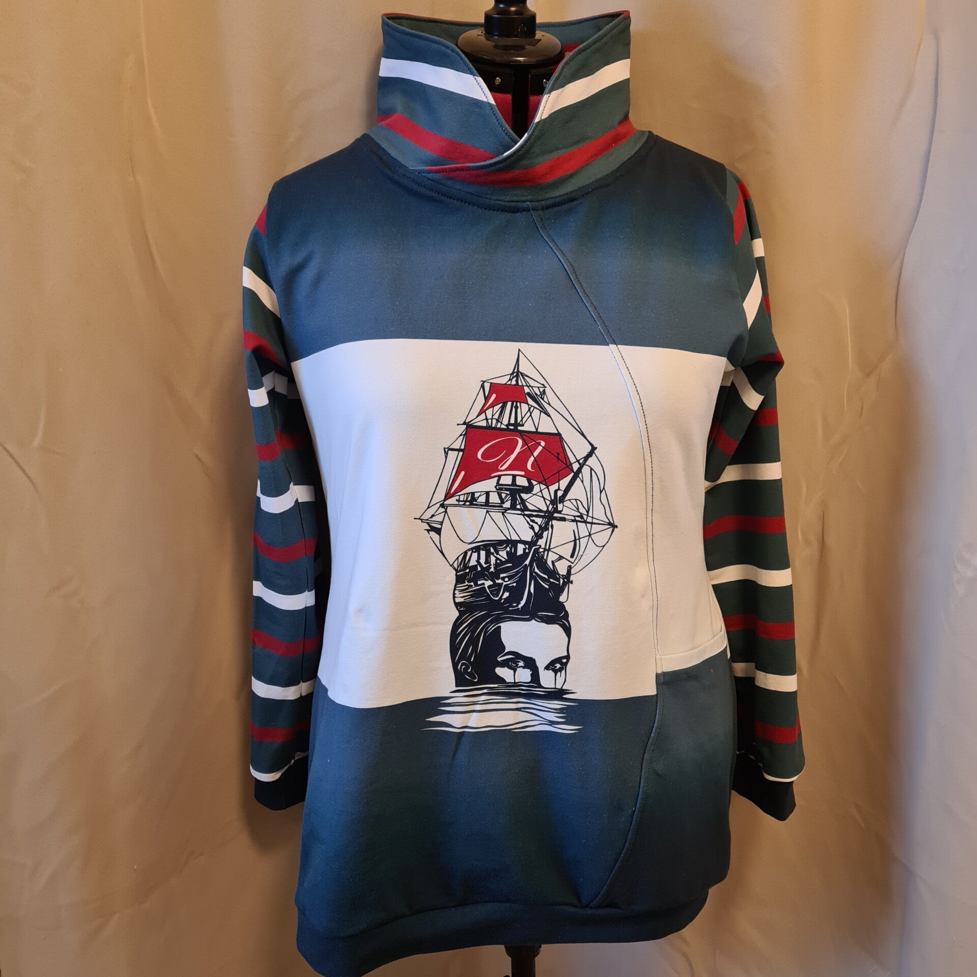 Hoodie "aufgetaucht" Damen Pullover Gr 44