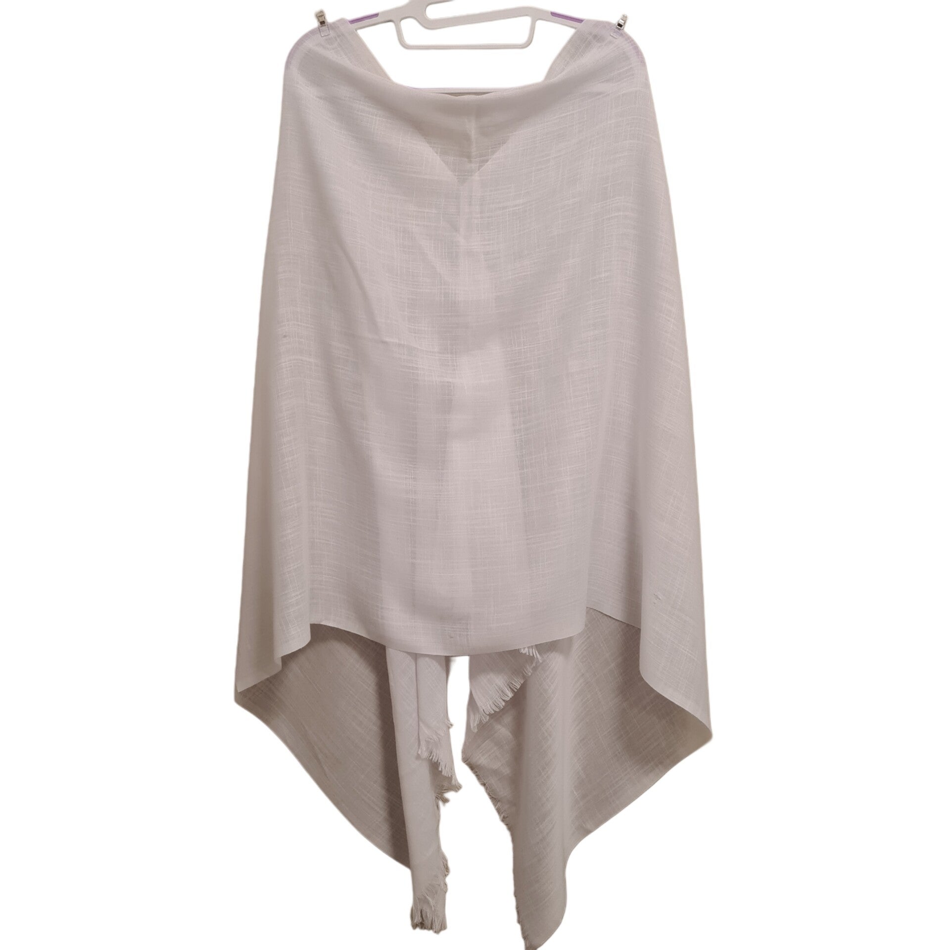 Schal Sommerschal Poncho leichter Umhang weiß