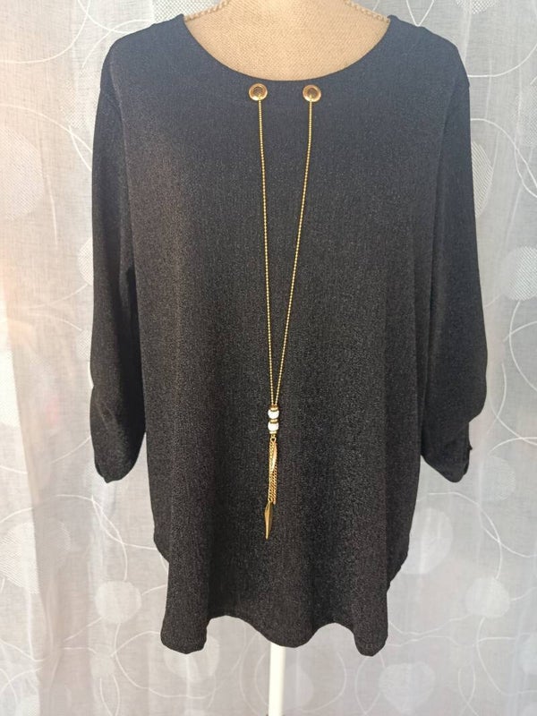 Haut paillettes collier