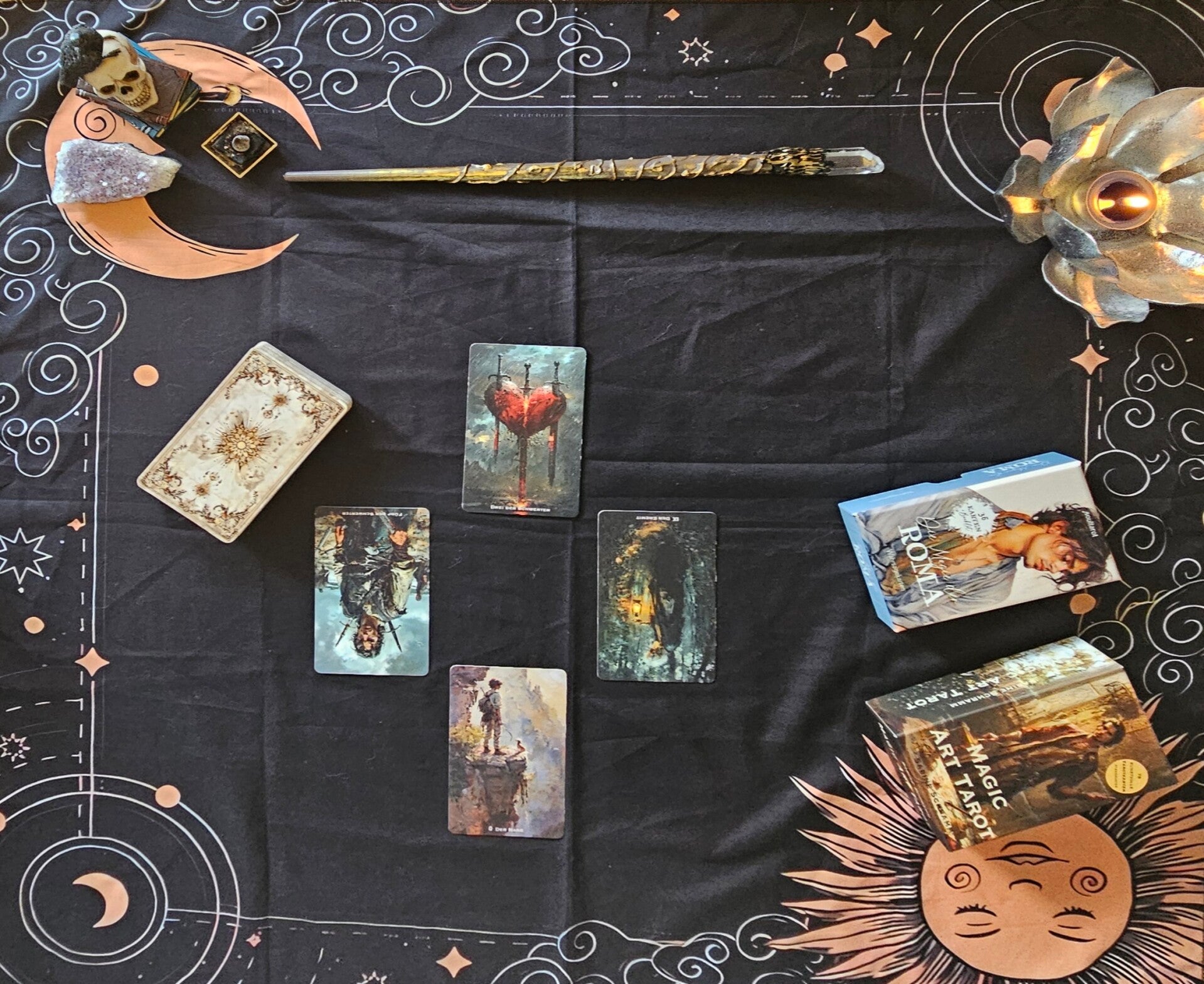 🌟 Tarotlegung – Das kleine Kreuz Klarheit in vier Blickrichtungen