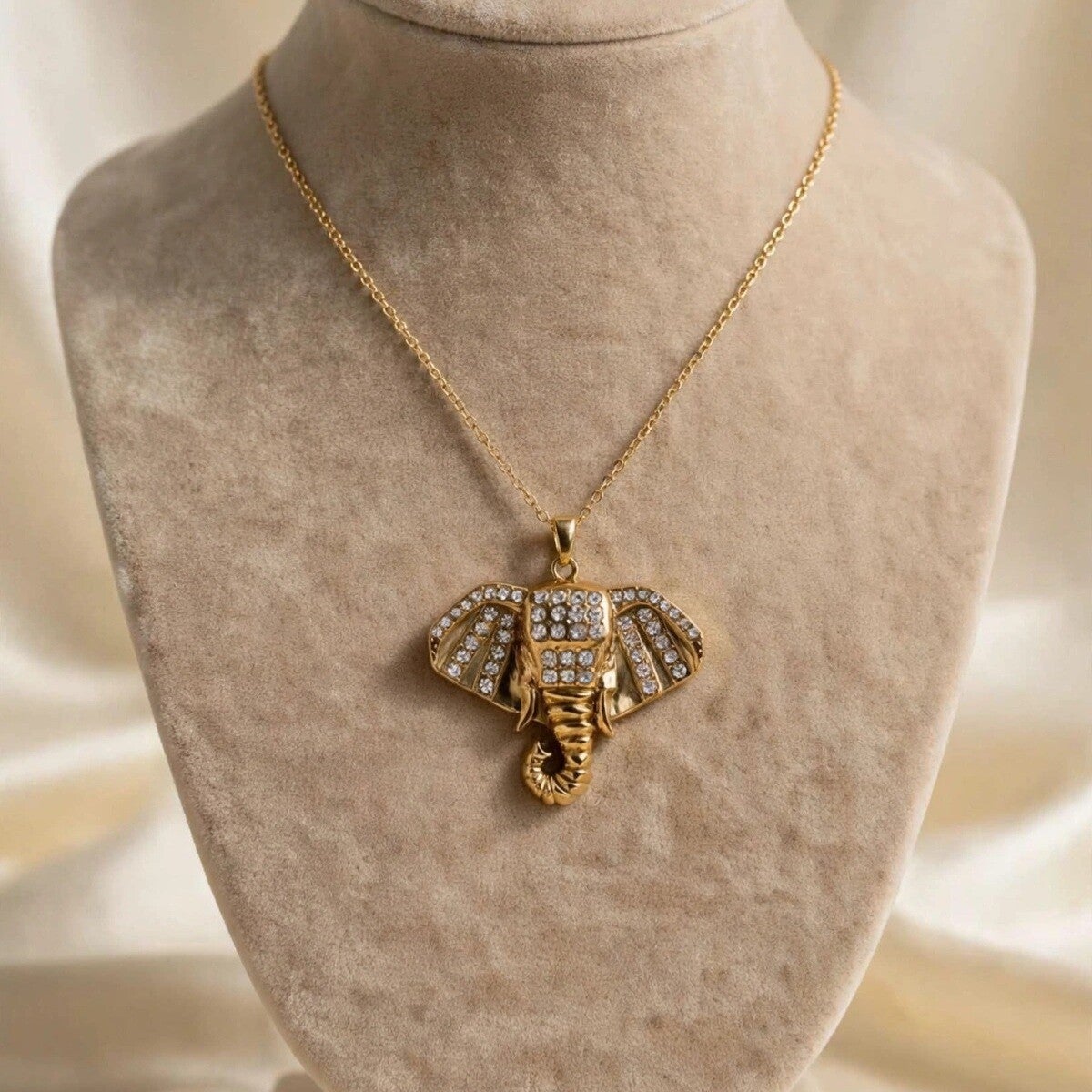 Elephant gold necklace