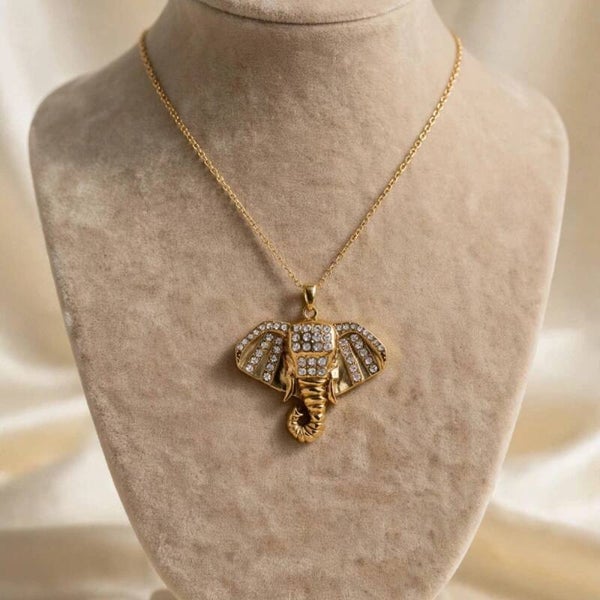 Elephant gold necklace