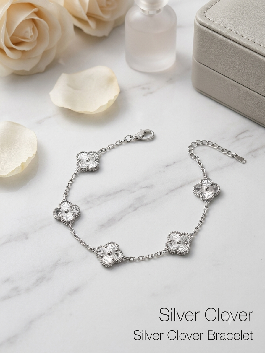 Bracelet clover silver