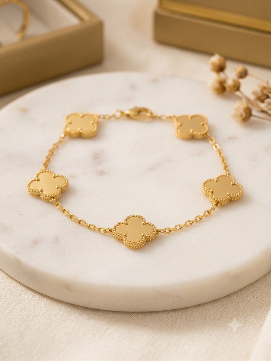 Bracelet clover gold
