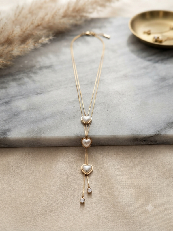 Necklace mother of pearl gold