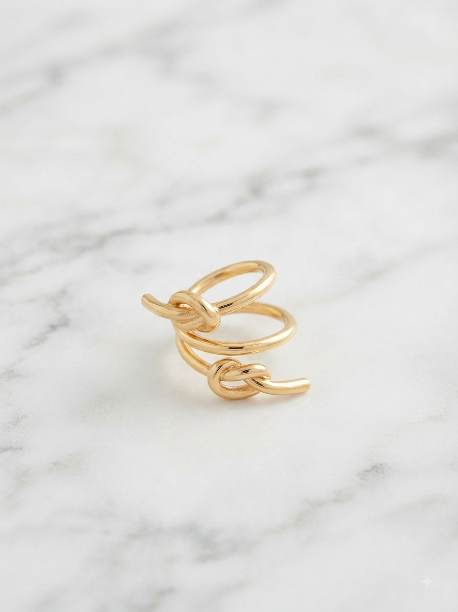 Knot ring stainless steel maat 18