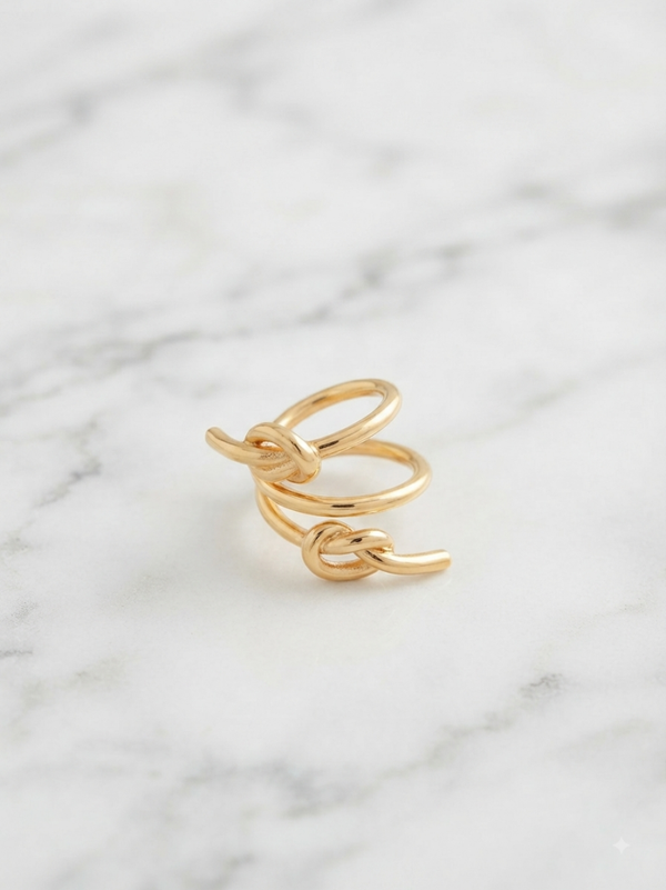 Knot ring stainless steel maat 18