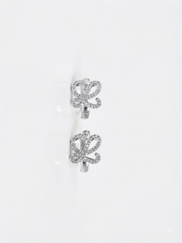 Initial L sterling silver 925 earrings