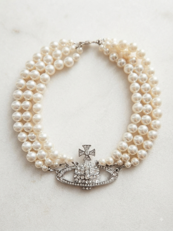 Vivienne planet pearl chocker