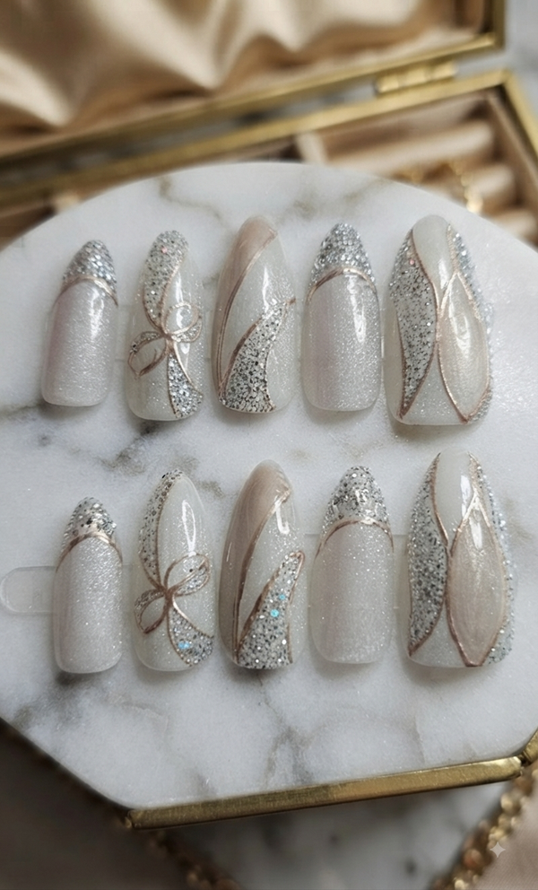 Press on nails White Musk