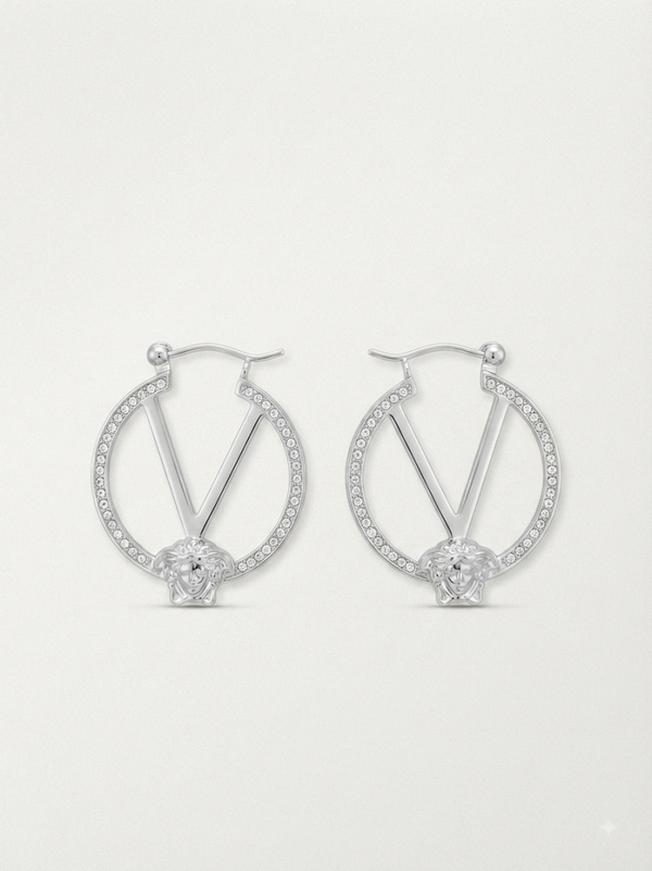 Earrings Medusa silver