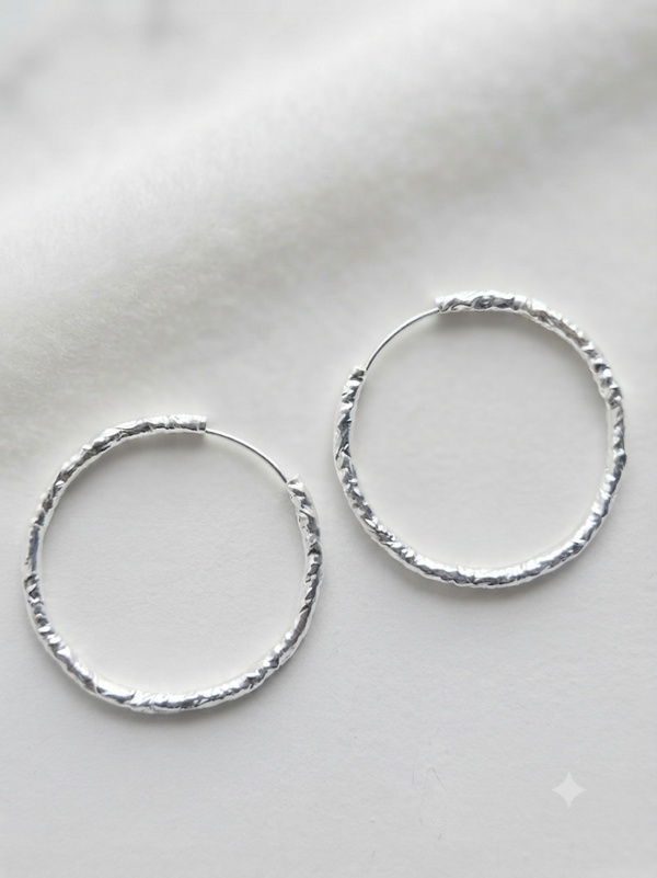 Earrings hoops silver