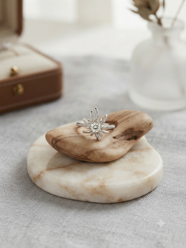 Ring clear quartz