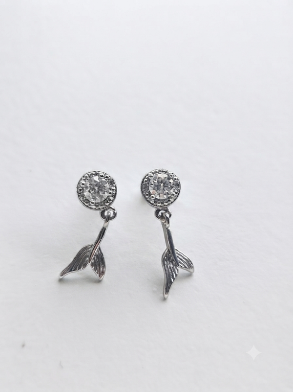 Earrings clear quartz