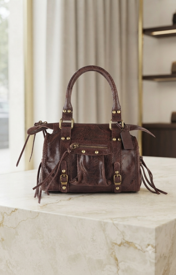 Bag city bruin 100% leer