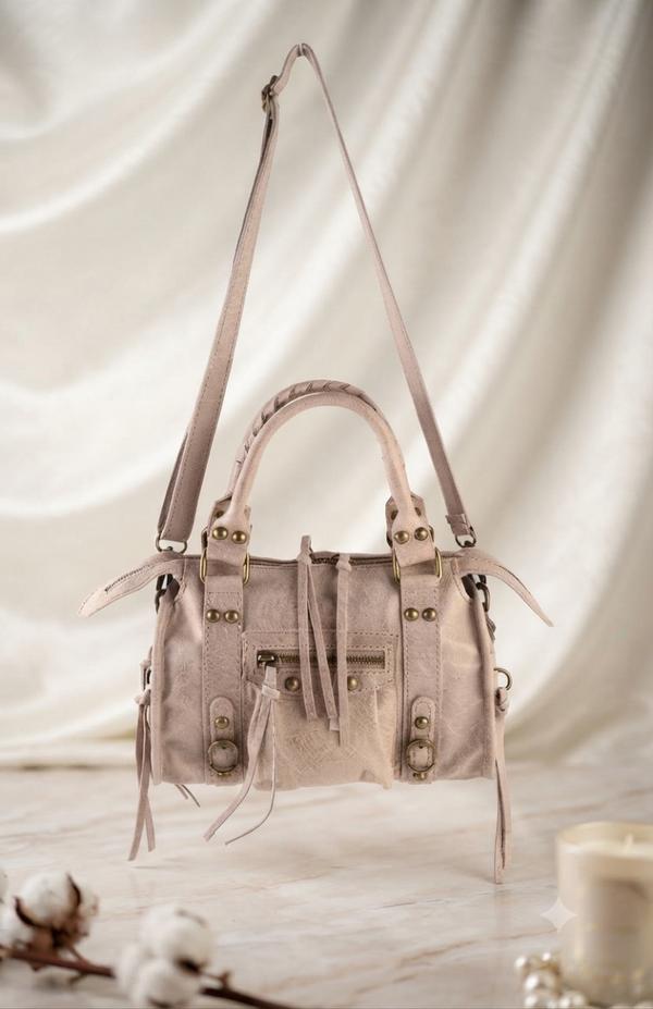Bag city beige 100% leer