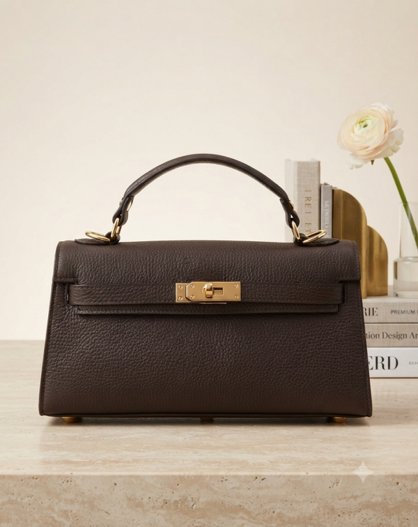 Bag Kelsey coffee 100% leer